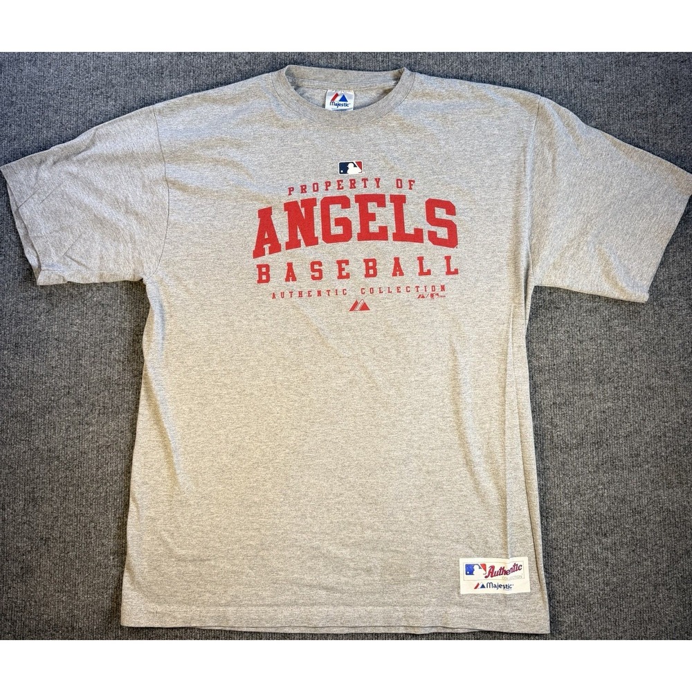 Vintage Los Angeles Angels T Shirt Majestic MLB Property Of Baseball Men's L